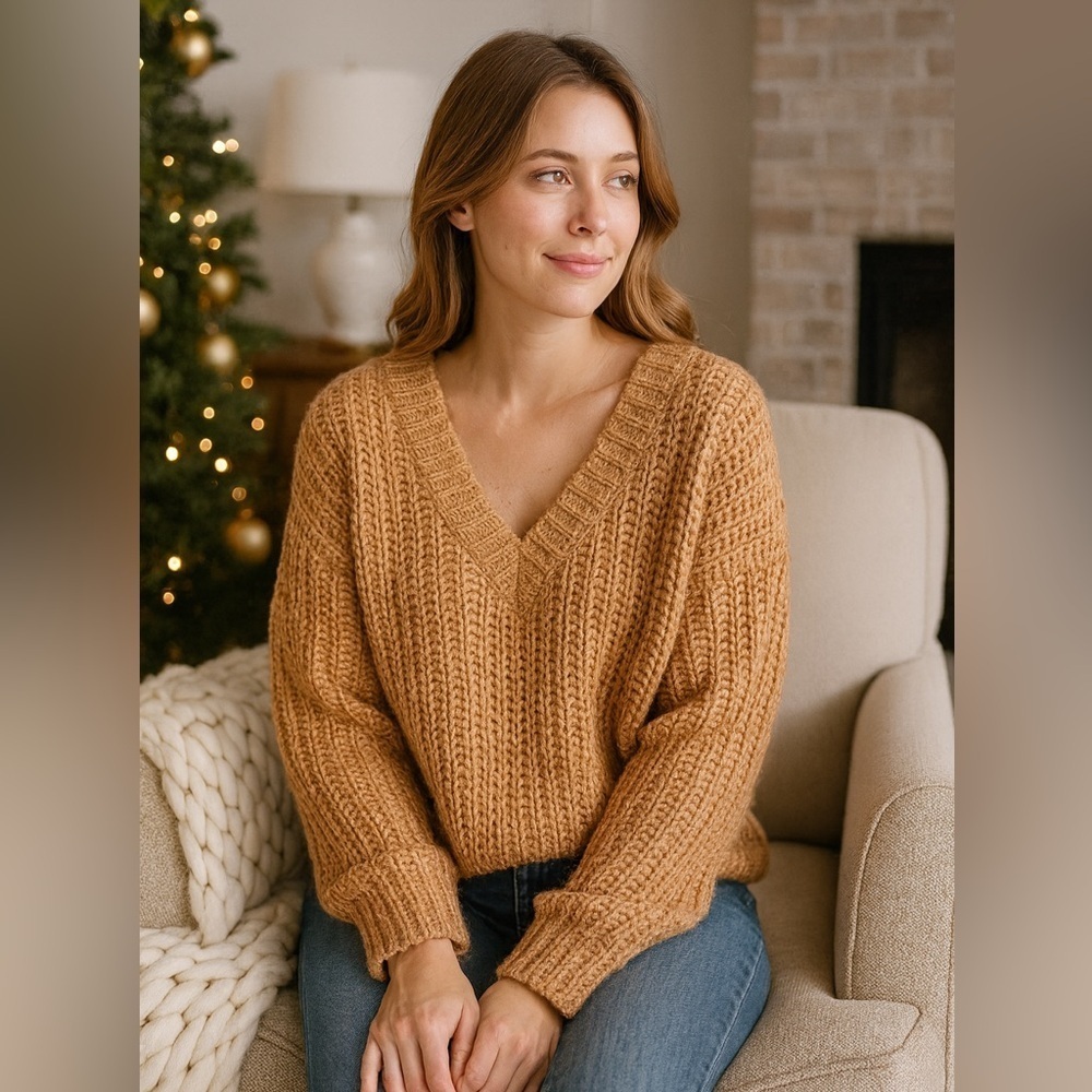 NWT retails 170, LBLC tan thick knit sweater
